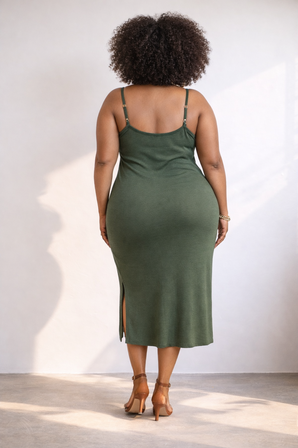 Plus Size Bodycon Midi Sweater Dress